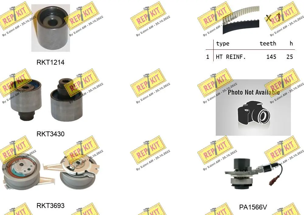 REPKIT Vízpumpa + fogasszíj készlet - RKTK1166PA2 - TothCarparts