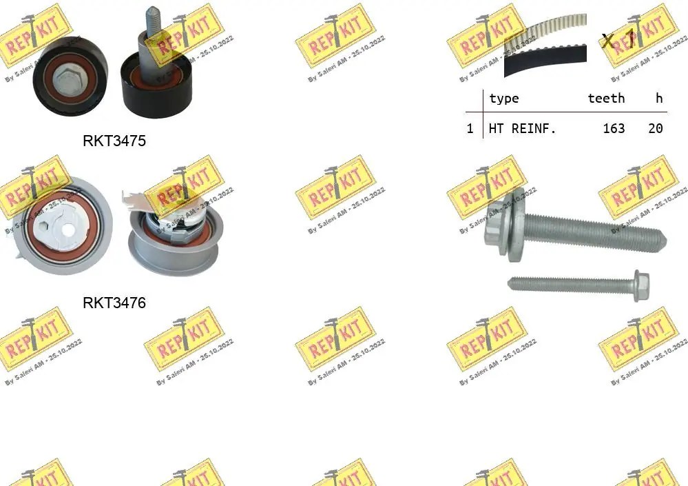 REPKIT Fogasszíjkészlet - RKTK1174 - TothCarparts