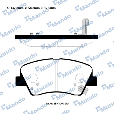 MANDO fékbetétkészlet, tárcsafék - RMPH46NS - TothCarparts