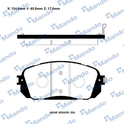 MANDO fékbetétkészlet, tárcsafék - RMPK51 - TothCarparts