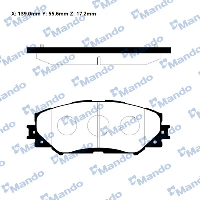 MANDO fékbetétkészlet, tárcsafék - RMPT08NS - TothCarparts
