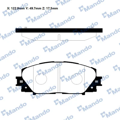 MANDO fékbetétkészlet, tárcsafék - RMPT12NS - TothCarparts