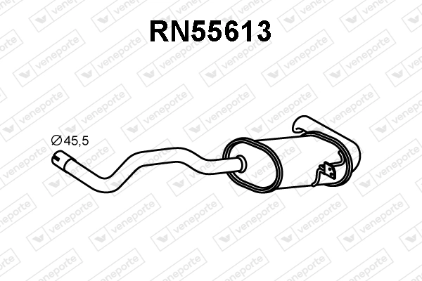 VENEPORTE hátsó hangtompító - RN55613 - TothCarparts