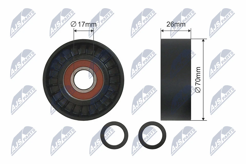 NTY feszítőgörgő, hosszbordás szíj - RNK-BM-004 - TothCarparts