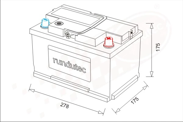 rundutec GmbH Indító akkumulátor - RNU070RKN - TothCarparts