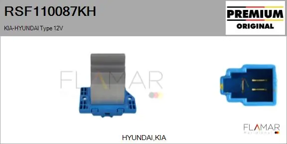 FLAMAR ellenállás, belső tér szellőzés - RSF110087KH - TothCarparts