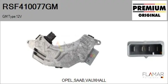 FLAMAR ellenállás, belső tér szellőzés - RSF410077GM - TothCarparts