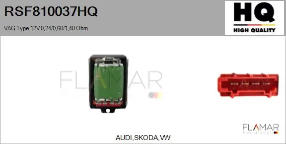 FLAMAR ellenállás, belső tér szellőzés - RSF810037HQ - TothCarparts