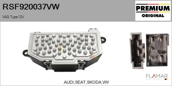 FLAMAR ellenállás, belső tér szellőzés - RSF920037VW - TothCarparts