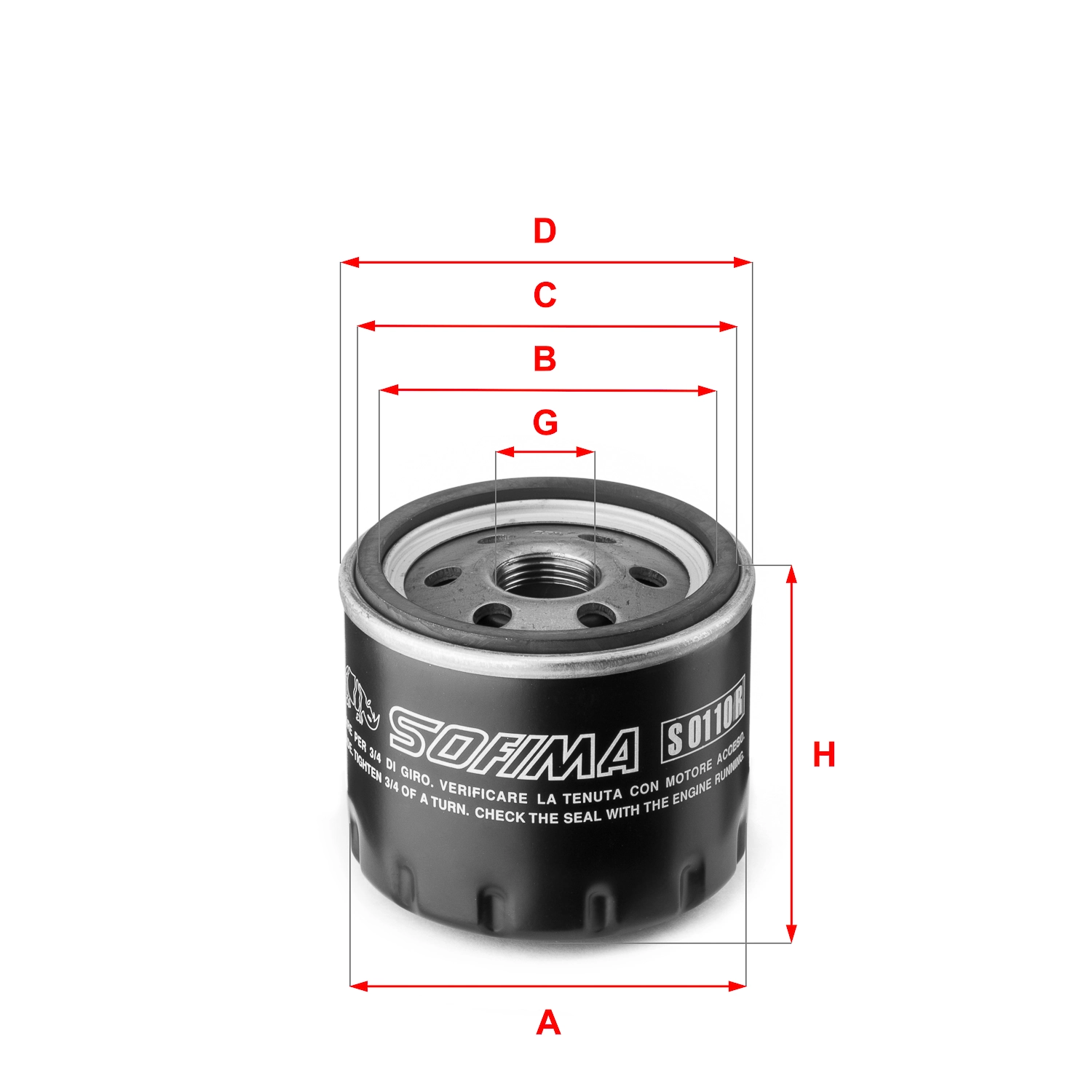 SOFIMA olajszűrő - S 0110 R - TothCarparts