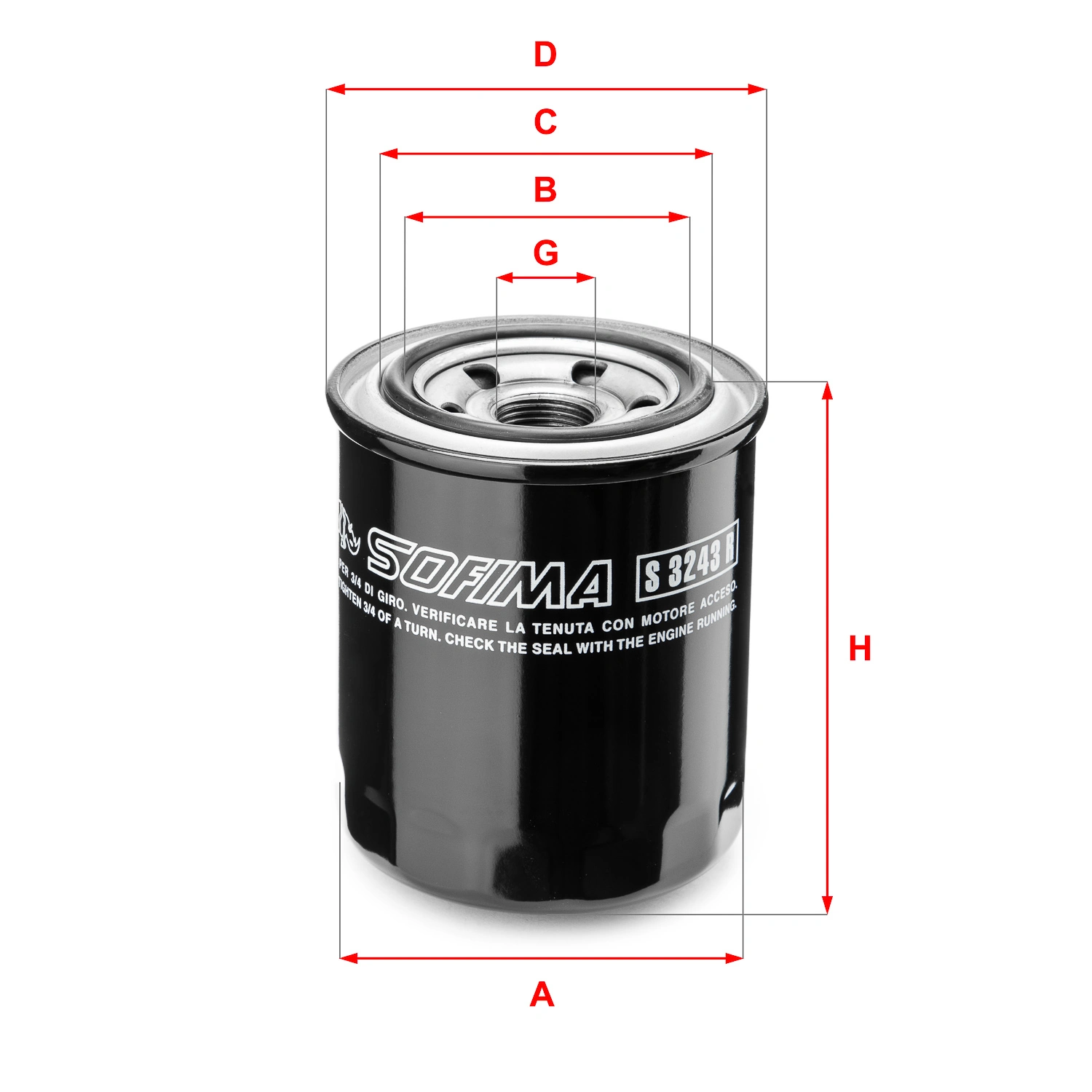 SOFIMA olajszűrő - S 3243 R - TothCarparts