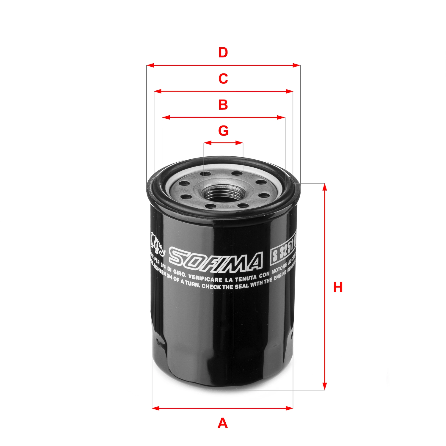 SOFIMA olajszűrő - S 3251 R - TothCarparts