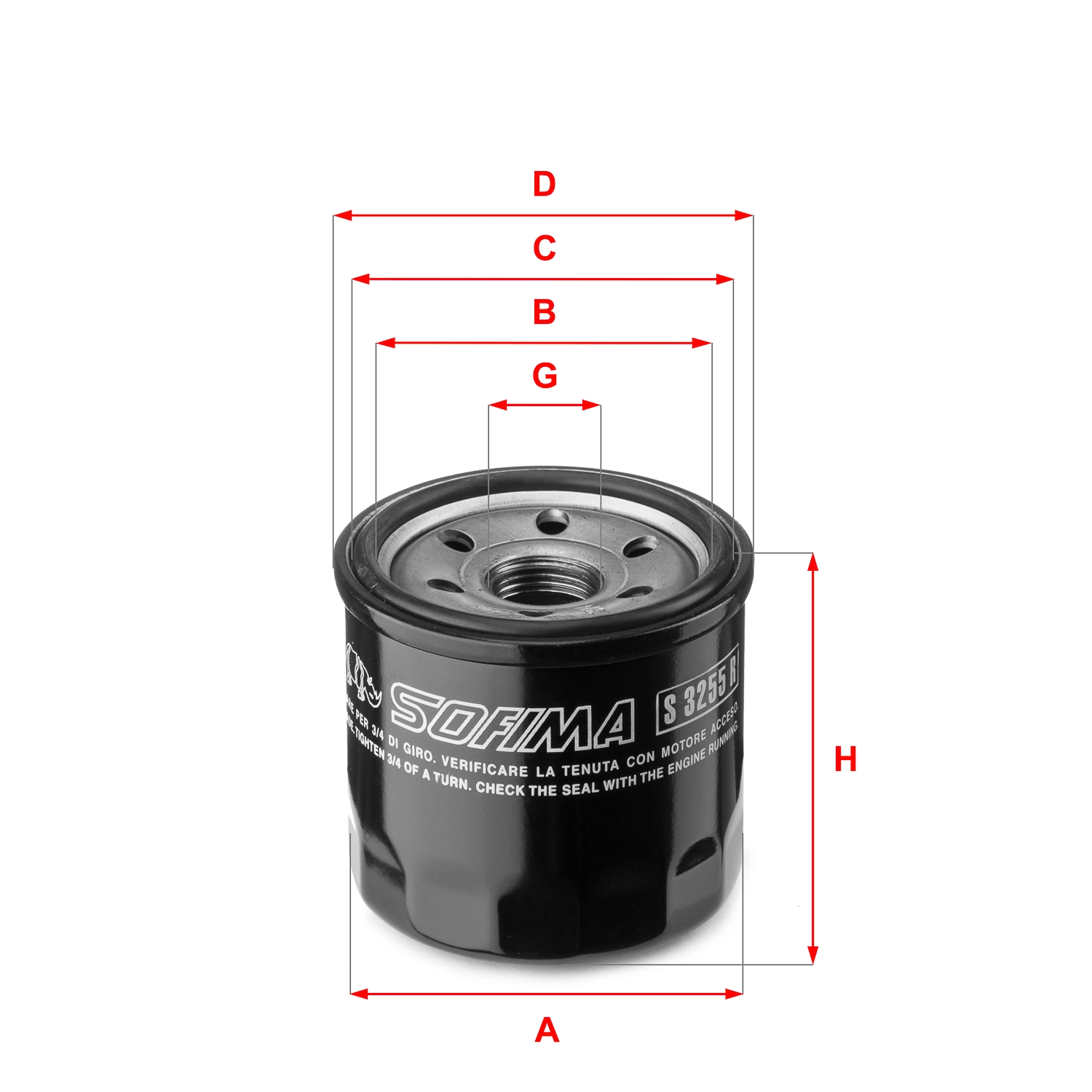 SOFIMA olajszűrő - S 3255 R - TothCarparts