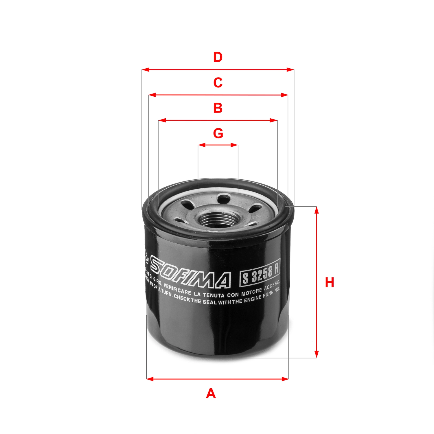SOFIMA olajszűrő - S 3258 R - TothCarparts