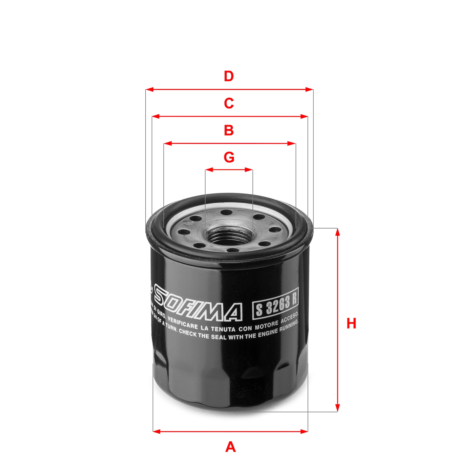 SOFIMA olajszűrő - S 3263 R - TothCarparts