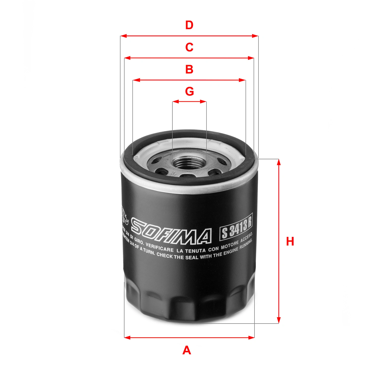 SOFIMA olajszűrő - S 3413 R - TothCarparts