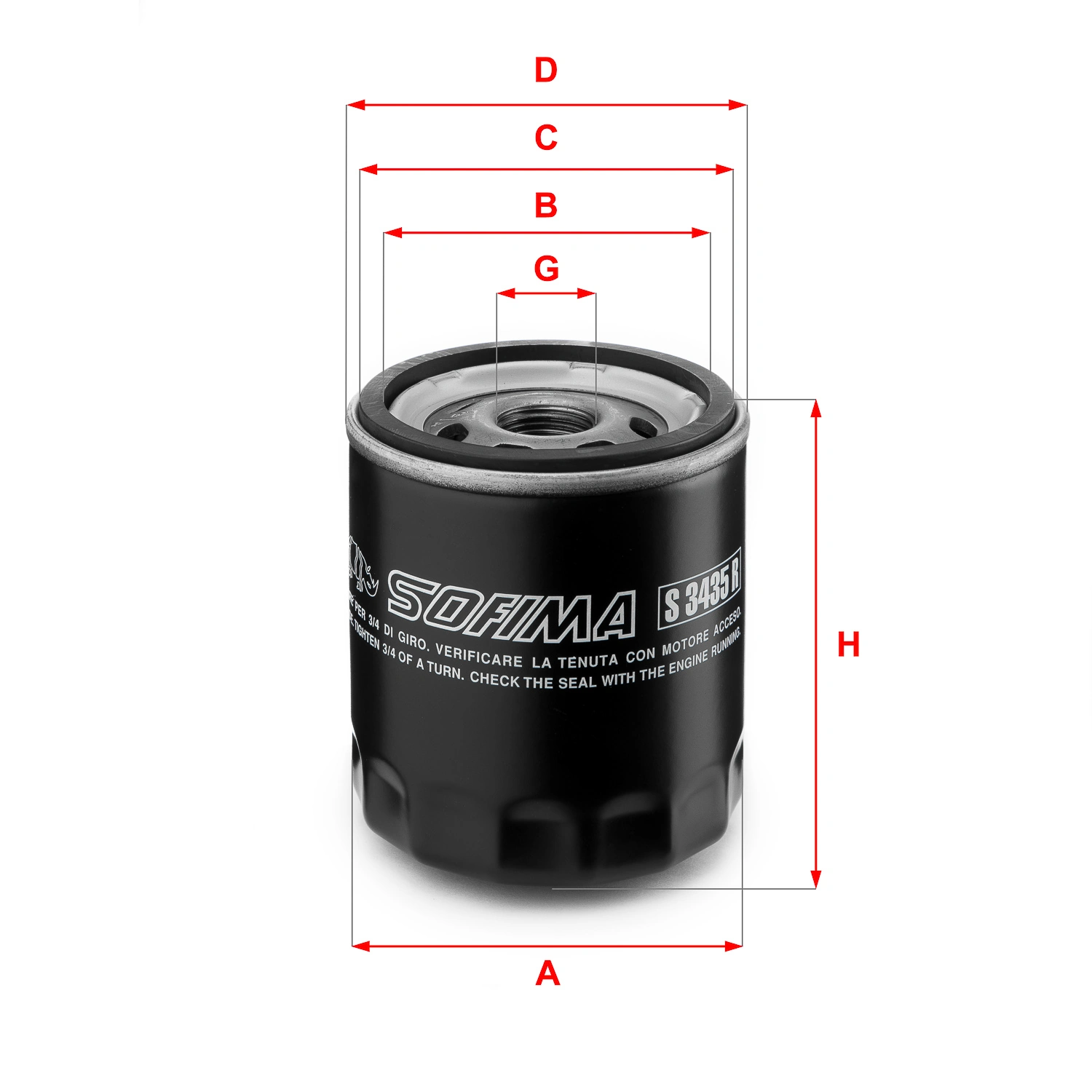 SOFIMA olajszűrő - S 3435 R - TothCarparts