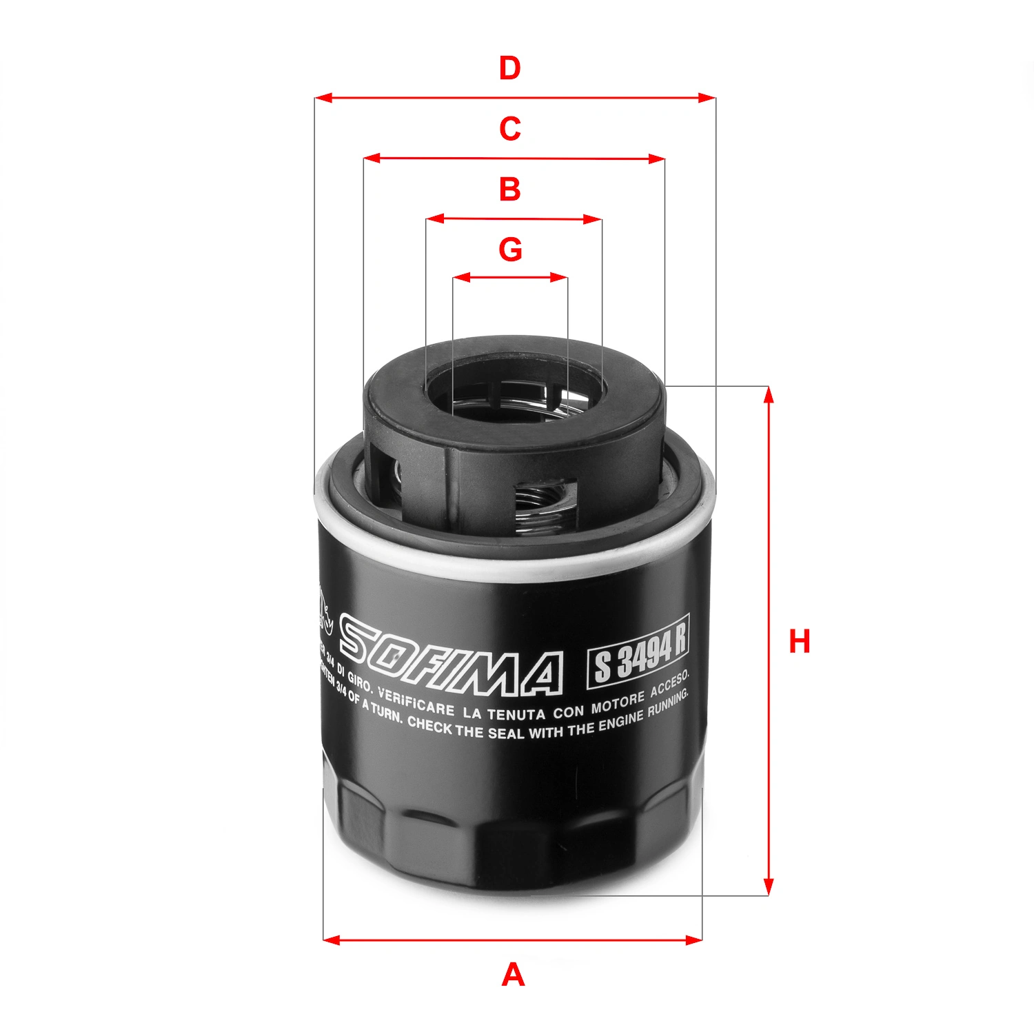 SOFIMA olajszűrő - S 3494 R - TothCarparts