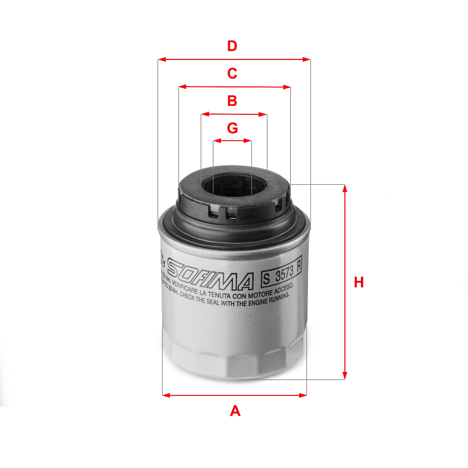 SOFIMA olajszűrő - S 3573 R - TothCarparts