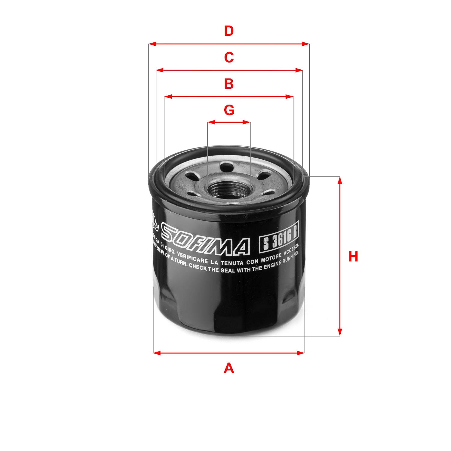SOFIMA olajszűrő - S 3616 R - TothCarparts