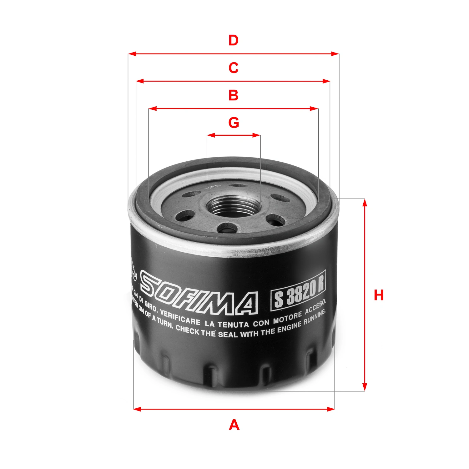 SOFIMA olajszűrő - S 3820 R - TothCarparts