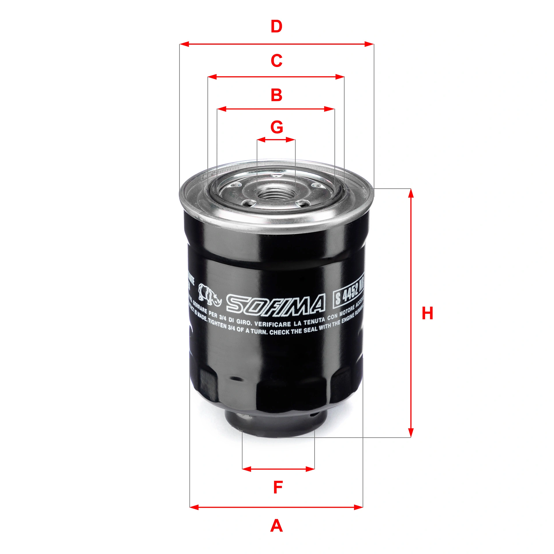 SOFIMA Üzemanyagszűrő - S 4452 NR - TothCarparts