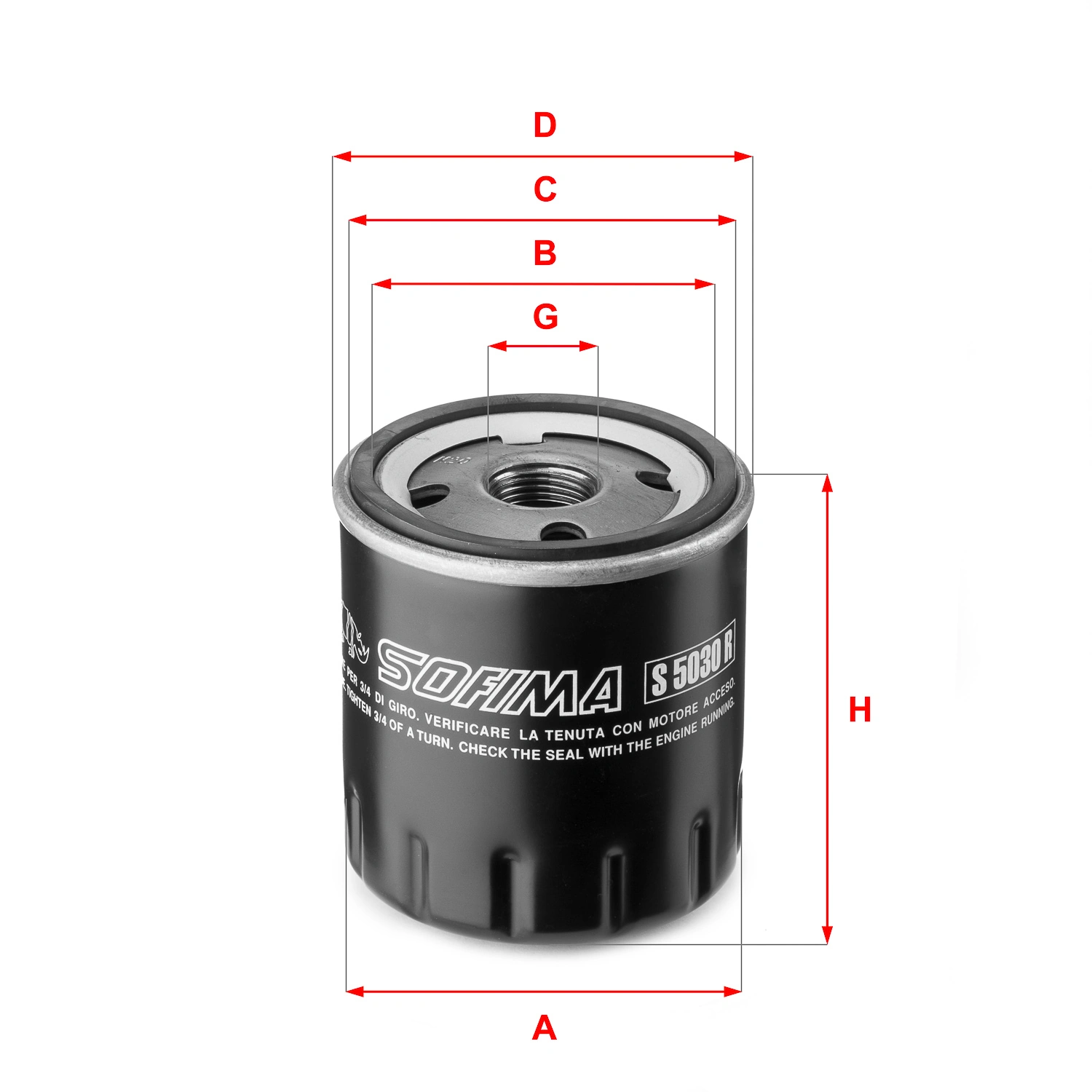 SOFIMA olajszűrő - S 5030 R - TothCarparts