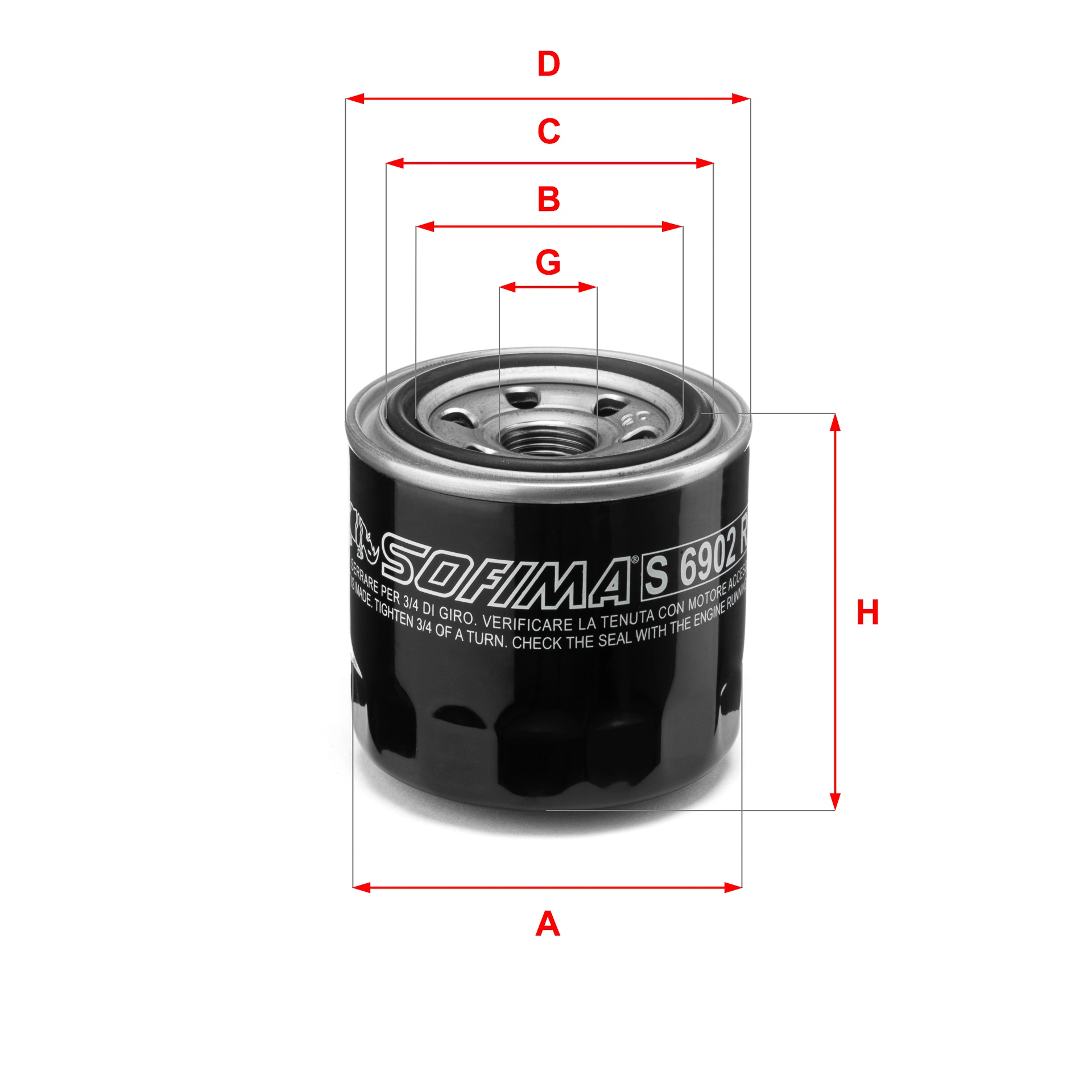 SOFIMA olajszűrő - S 6902 R - TothCarparts