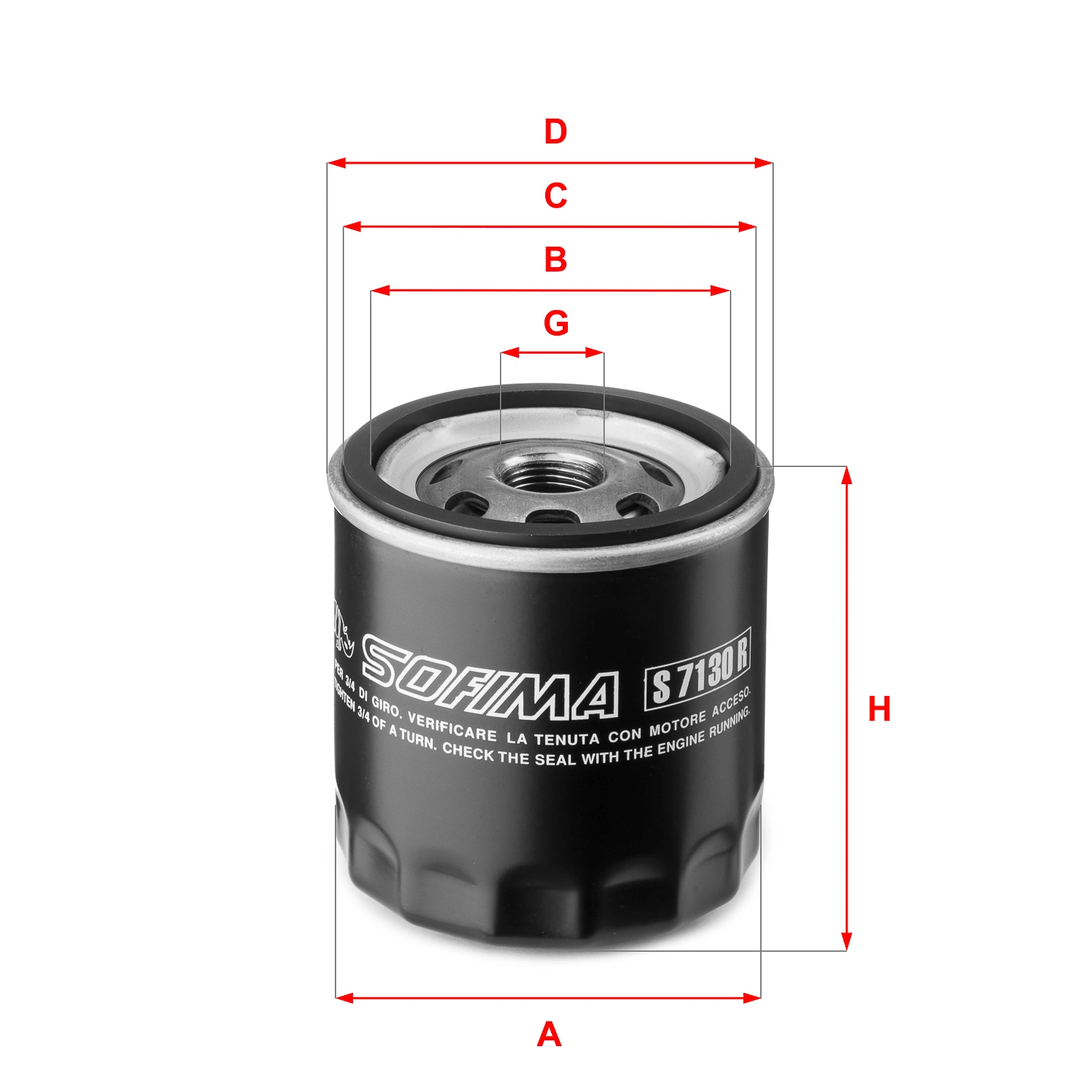SOFIMA olajszűrő - S 7130 R - TothCarparts