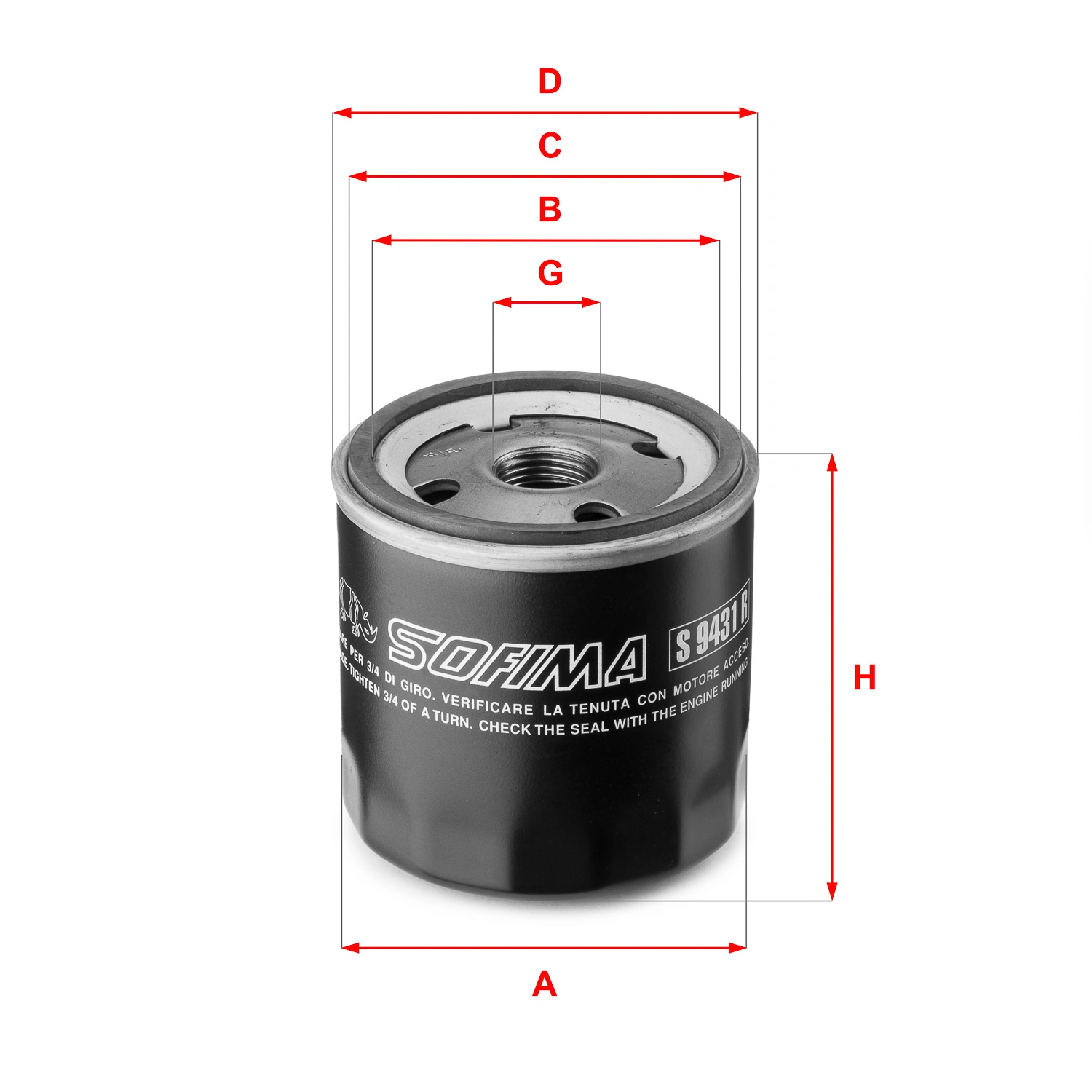 SOFIMA olajszűrő - S 9431 R - TothCarparts