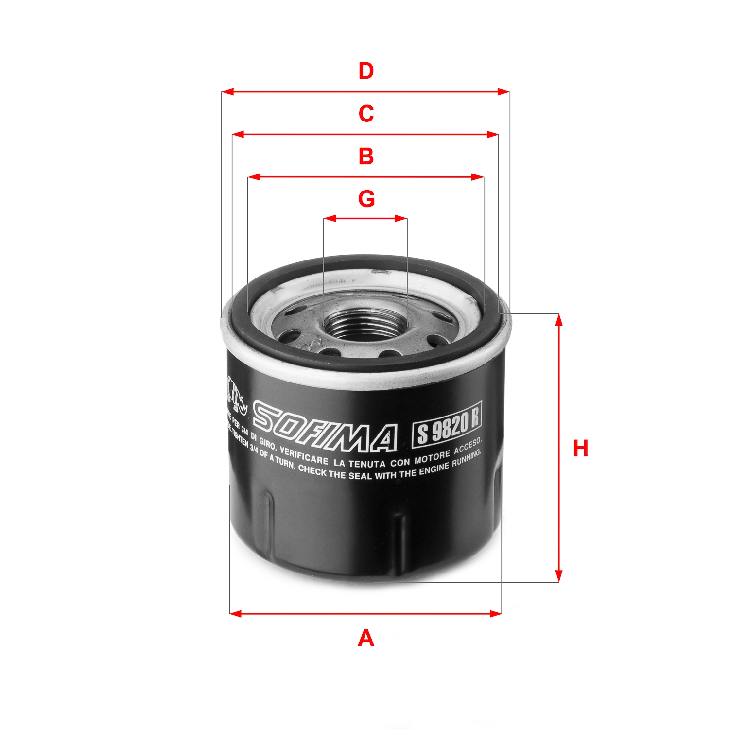SOFIMA olajszűrő - S 9820 R - TothCarparts