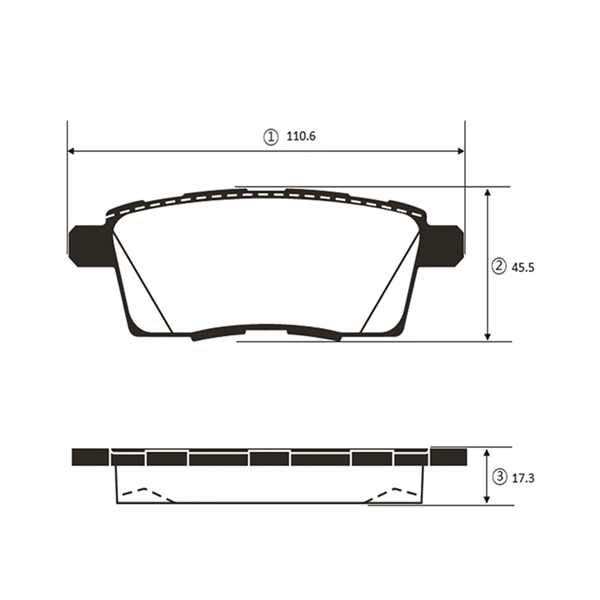 CTR fékbetétkészlet, tárcsafék - GK0712 - TothCarparts
