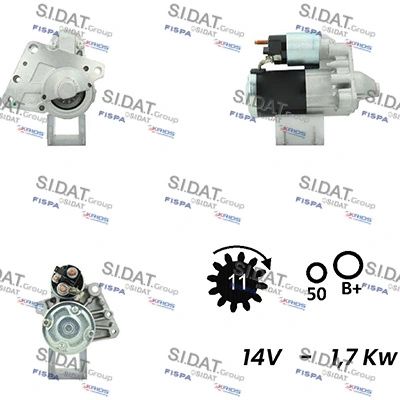 SIDAT önindító - S12MH0014A2 - TothCarparts