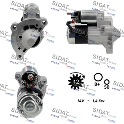 FISPA önindító - S12MH0344A2 - TothCarparts