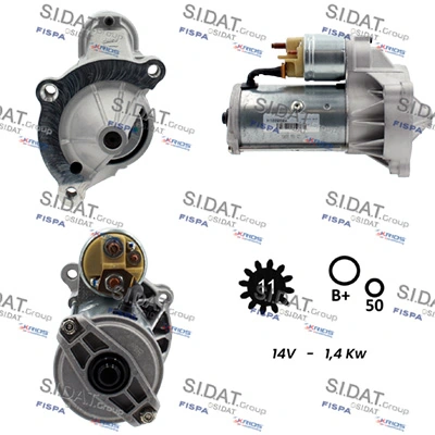 FISPA önindító - S12VA0005 - TothCarparts