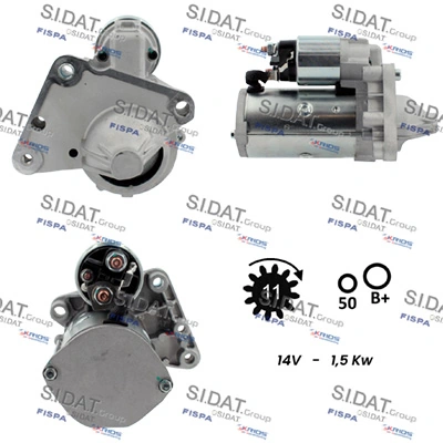 SIDAT önindító - S12VA0014A2 - TothCarparts