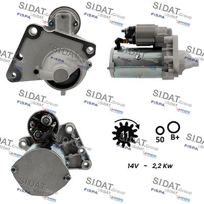 FISPA önindító - S12VA0153A2 - TothCarparts