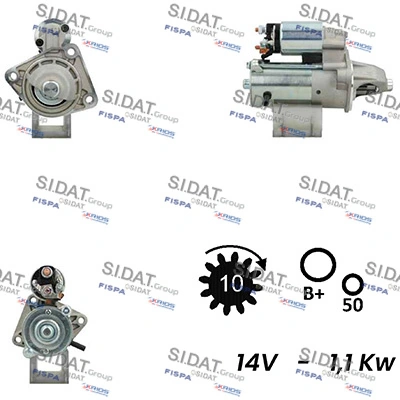 SIDAT önindító - S12VS0022A2 - TothCarparts