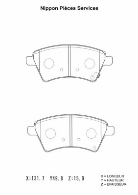NPS fékbetétkészlet, tárcsafék - S360I31 - TothCarparts