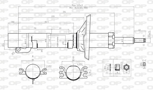 OPEN PARTS lengéscsillapító - SAB8024.31 - TothCarparts
