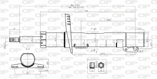 OPEN PARTS lengéscsillapító - SAB8029.31 - TothCarparts