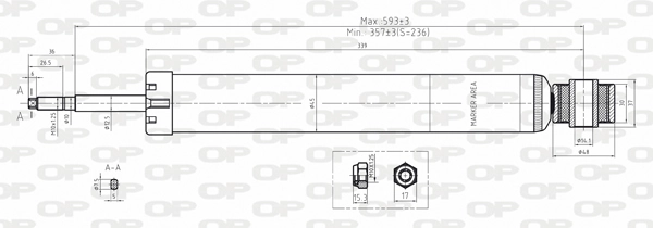 OPEN PARTS lengéscsillapító - SAB8032.32 - TothCarparts