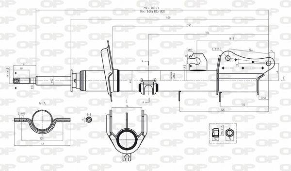 OPEN PARTS lengéscsillapító - SAB8034.32 - TothCarparts
