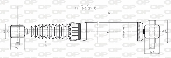 OPEN PARTS lengéscsillapító - SAB8043.32 - TothCarparts