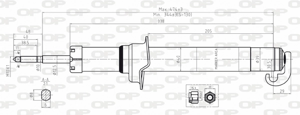 OPEN PARTS lengéscsillapító - SAB8046.31 - TothCarparts