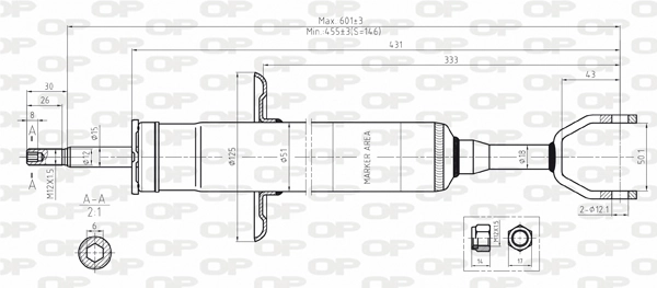 OPEN PARTS lengéscsillapító - SAB8056.31 - TothCarparts