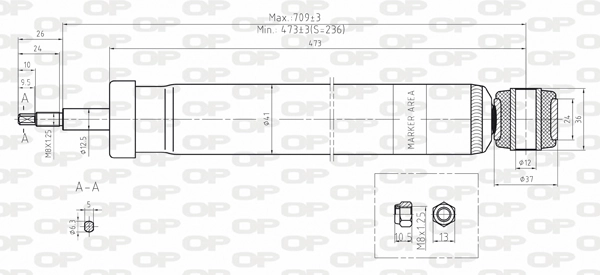 OPEN PARTS lengéscsillapító - SAB8065.32 - TothCarparts