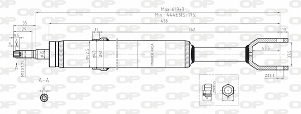 OPEN PARTS lengéscsillapító - SAB8070.31 - TothCarparts
