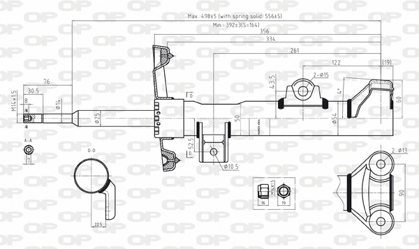 OPEN PARTS lengéscsillapító - SAB8073.31 - TothCarparts