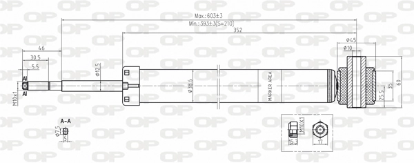 OPEN PARTS lengéscsillapító - SAB8079.32 - TothCarparts